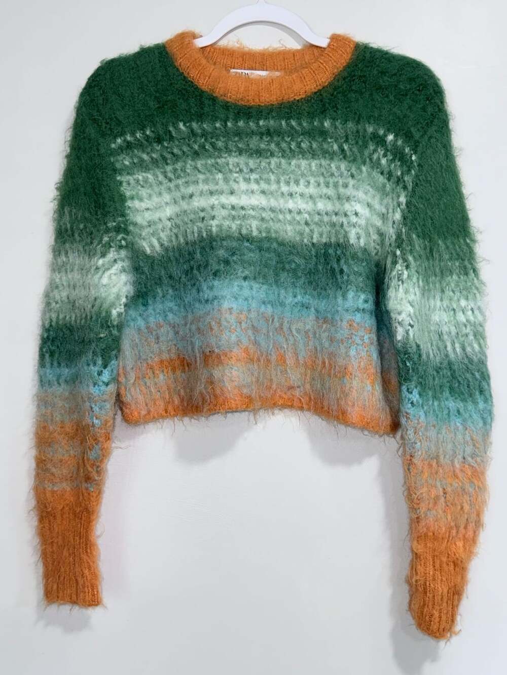 Zara Gradient Knit Sweater Crop Top